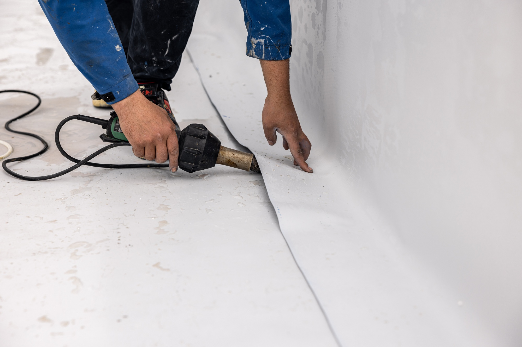waterproofing membrane preventing water penetration.